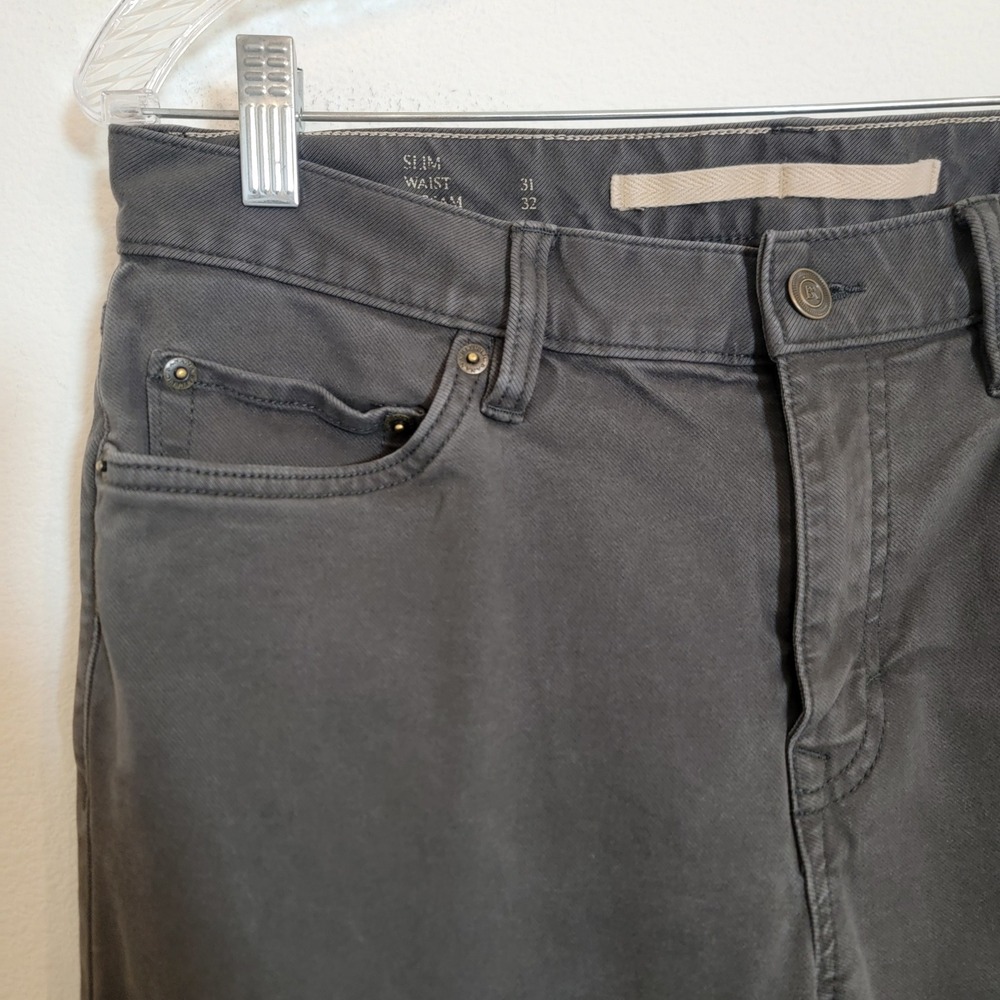 Banana Republic Slim Twill Traveler Pant Charcoal Gray Men's 31x32 Actual 31x28 - Picture 5 of 14